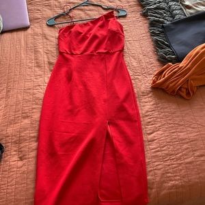 Red Princess Polly MIDI Dress